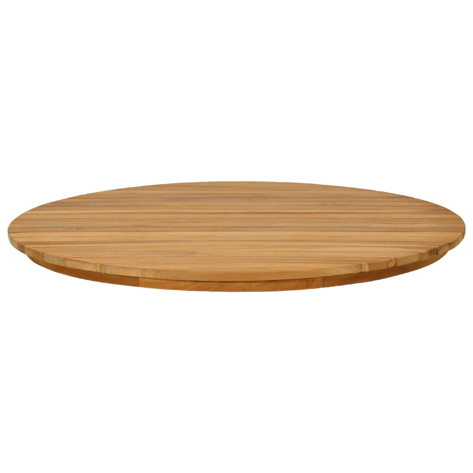 vidaXL Plateau de Table Ø 70 x 3,5 Rond Bois de Teck Massif Naturel, Table en Teck, Design Moderne, Meuble pour la Maison, Bureau intérieur, extérieur, Surface Marron