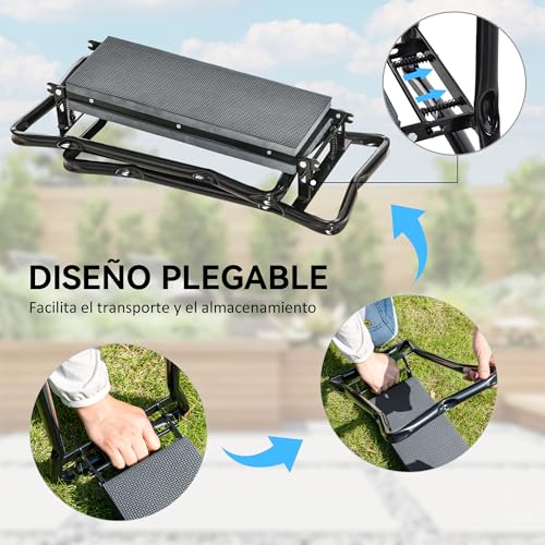 Tabouret de jardin pliable idéal pour l'entretien du potager - 6