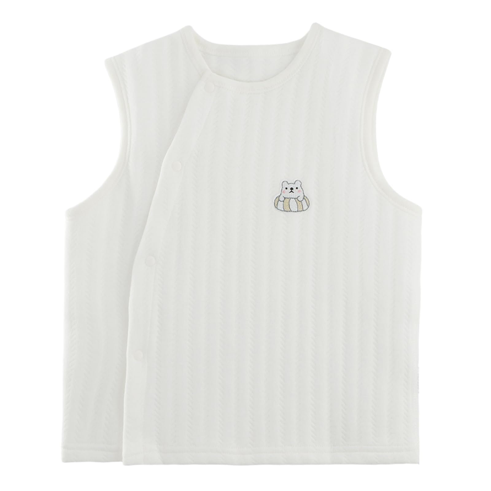POBIDOBY Baby Vest for Girls &amp; Boys, Purcotton Toddler Reversible Vest for Spring &amp; Autumn