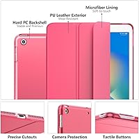 Vista 4 de MoKo Funda para iPad 10.2, iPad de 9ª generación 2021/iPad de 8ª generación 2020/iPad de 7ª generación 2019, funda delgada con carcasa trasera
