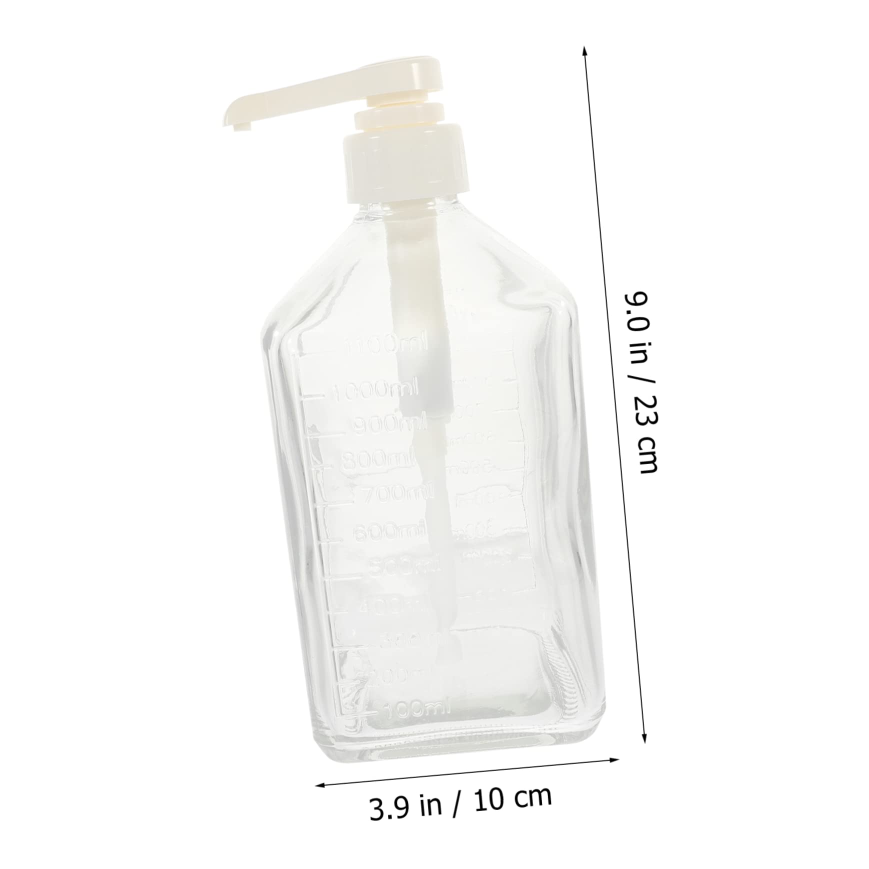 Bouteille à Pompe pour Sirop en Verre Réutilisable, Grosse Capacité