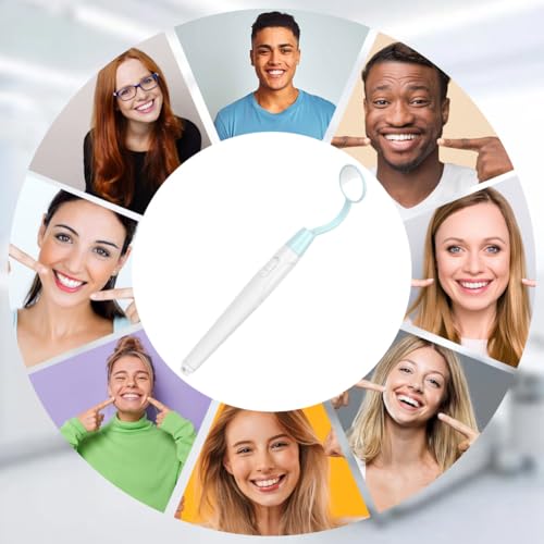 Flintronic Mundspiegel mit LED-Licht, Oral Dental Mirror, Antibeschlag Dentalspiegel mit 2 Beleuchtungsmodi, Mund Zahn Inspektion Spiegel, Wiederverwendbare LED Zahnpflegespiegel für Zahnpflege