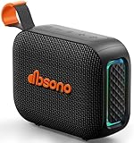 Portable Bluetooth Speaker Waterproof Gift: IPX5 HD Sound Up to 24H Playtime, TWS Pairing, Wireless Speakers with Lights, Travel Essentials Valentines Birthday Gifts for Men Women Boys Girls-Black