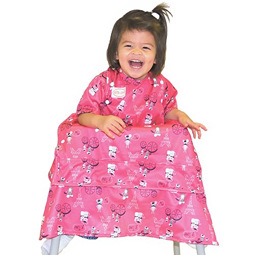 BIB-ON Plus, Full-Coverage Bib and Apron Combination for Infant, Baby, Toddler Ages 0-4. (French Mice)2
