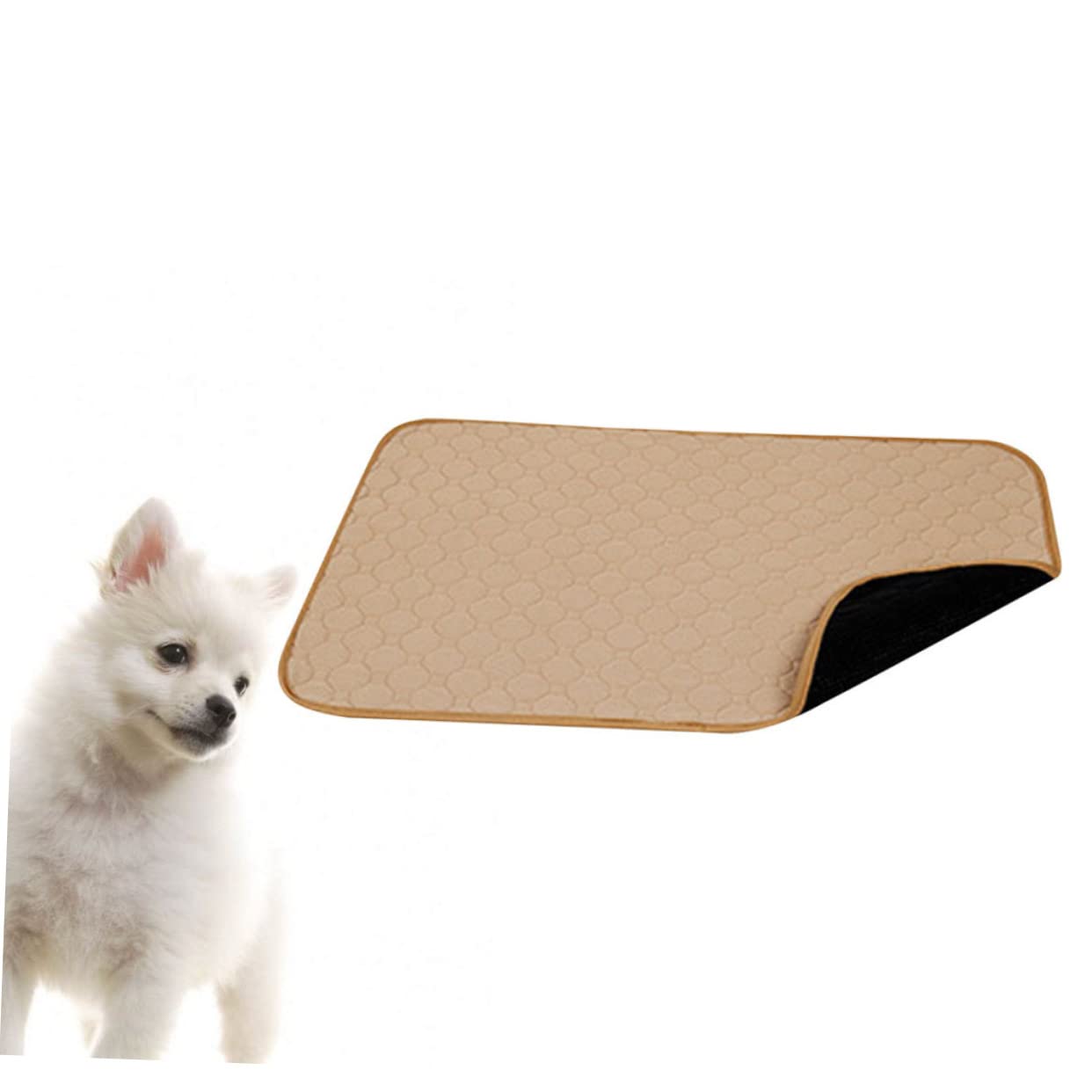 Tapis D’Urine pour Chien Absorbant Lavable en Tissu Kaki 1 Pièce