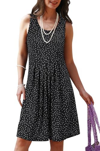 Image of KILIG Women Soft Casual Beach Sundress Floral Pleated Vintage Tank Dress 2026