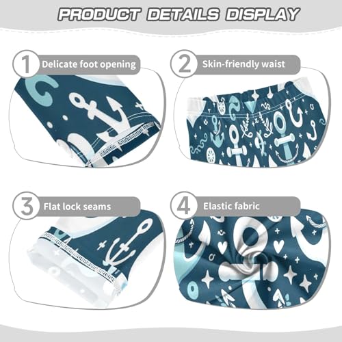 Bolaz Toddler Girls Leggings Printed Yoga Pants Leggings Blue White Spear for Kids3