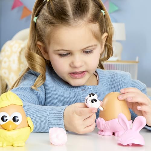 Image of Potato Head Bunny & Chick Tots with 12 Mix and Match Pieces, Two 3-Inch Potato Bodies with 10 Accessories, Preschool Toys for Girls and Boys 2+ - Easter Basket Stuffers