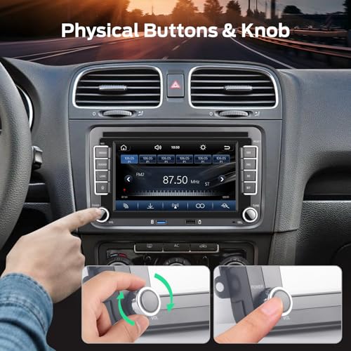 Radio para auto compatible con Carplay y Android Auto VW miniatura 6
