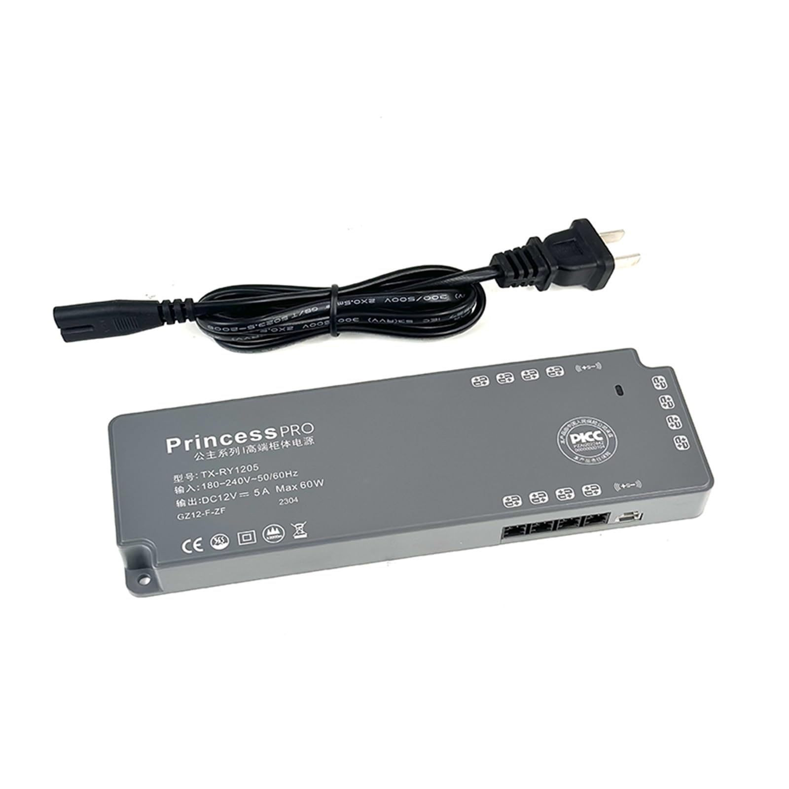 PWANUIGTE Cabinet Light Dedicated Power Supply 220 to 12V24V Interface Induction Switch with Transformer(60W/12V)