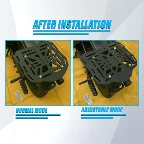 Image of Universal Bike Luggage Rack Top Base Plate | Adjustable Heavy-Duty Metal Mount | Fits All Motorcycles & Scooters | Easy Installation | Rear Carrier for Top Box & Bags