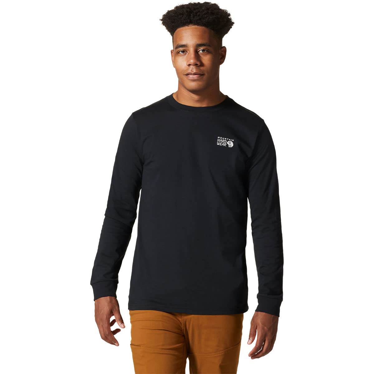 Mountain Hardwear Men's MHW Logo in a Box Long Sleeve Shirt, Black, S