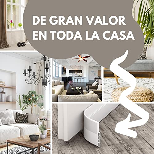 Miniatura 7 de Vellure Burlete Puerta Entrada Contra Corrientes De Aire - Nuevo Burlete Puerta Exterior Autoadhesivo Rápido Y Sencillo Insonorización, Protección Contra El Frío Y Sellado 1x Blanco