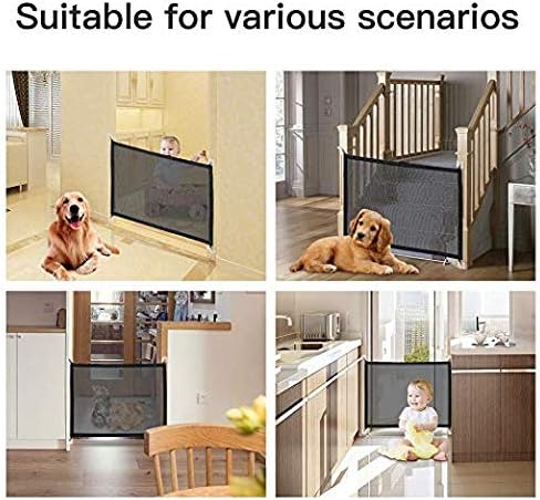 Amazon 猫 さく ゲート Delaman ペット 柵 室内 ペットサークル 玄関ガード 脱走防止 侵入防止 組み立簡単 工具いらず バリア ゲート ブラック Size 110 72cm Delaman バリア ゲート 通販
