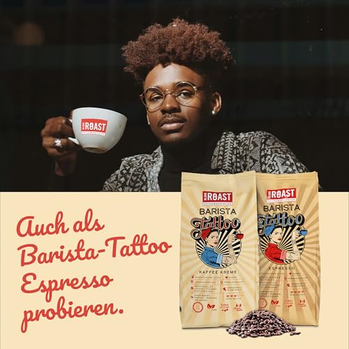 BLANK ROAST - Barista Tattoo Kaffee Kreme - 1000g - im Langzeit Trommel-Röstverfahren geröstet -...