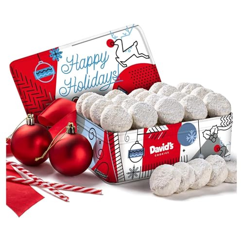 David’s Cookies Winter Wonderland Butter Pecan Meltaway Tin - Delicious with Crunchy Pecans - Soft...