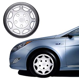 Oshotto/Deccan/Katwheels NSKU-7900 Push Type 16 inch Silver Wheel Cover Caps Compatible with Tata Nexon (Set of 4)