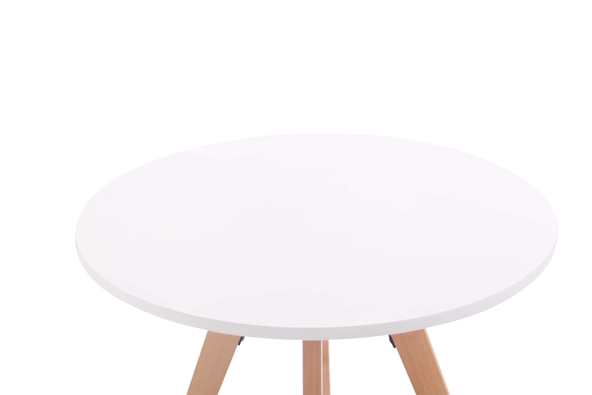 CLP Küchentisch Viktor I Esstisch Mit MDF Tischplatte I Bistrotisch Mit Buchenholzgestell | Größe 75 cm