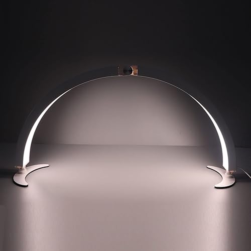 Miniatura 4 de ciciglow Lámpara de escritorio LED de media luna de 28 pulgadas con brillo ajustable y temperatura de color, perfecta para arte de uñas, manicura,