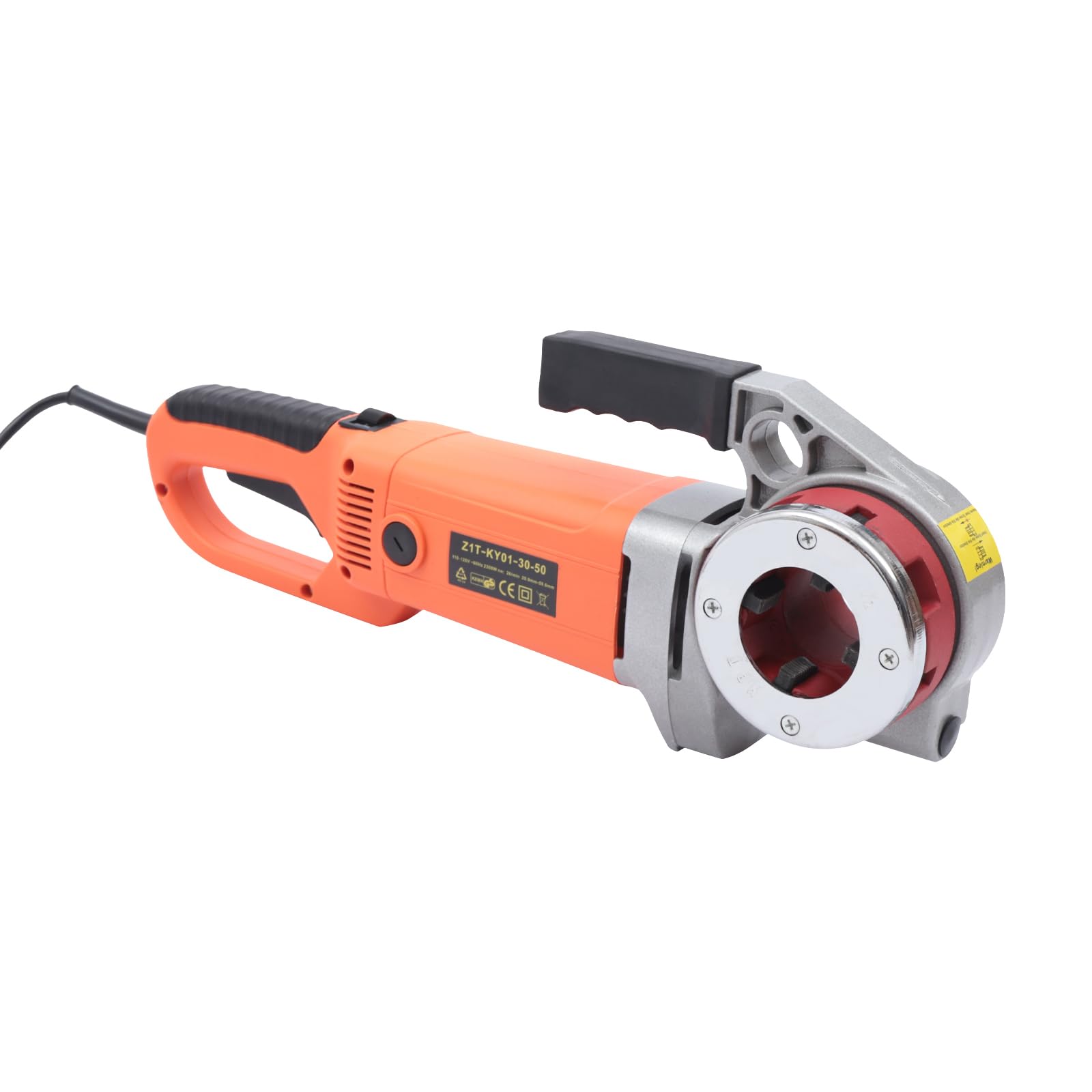 Terraja Electrica 2300W, Kit de Roscado Portatil para Tubos de Acero Galvanizado y Hierro, Herramienta Profesional de Fontaneria con 6 Cojinetes y Estuche de Almacenamiento Robusto