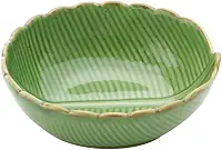 LYOR - Centro de Mesa Decorativo de Cerâmica Banana Leaf Verde 11,5cm x 10cm x 4,5cm