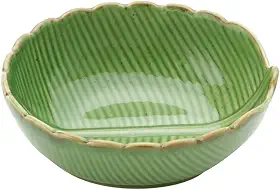 LYOR - Centro de Mesa Decorativo de Cerâmica Banana Leaf Verde 11,5cm x 10cm x 4,5cm