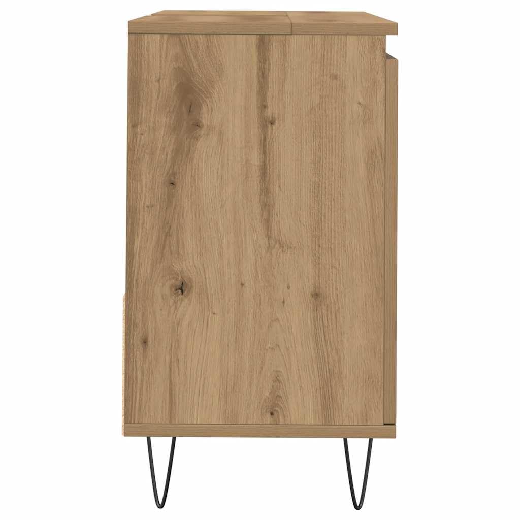 vidaXL Mueble de Lavabo Madera de ingeniería Roble Artisan 65x33x60 cm