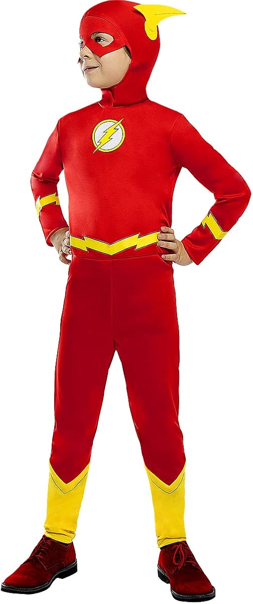 Funidelia | Disfraz de Flash para niño ▶ Superhéroes, DC Comics, Justice League - Disfraz para niños y divertidos accesorios para Fiestas, Carnaval y Halloween - Rojo