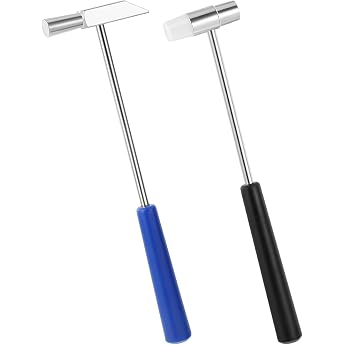 Set of 2 Mini Hammer Double Head Small Hammer Lightweight Plastic Metal Head for Jewellery Musical Instruments Crafts Watches Repair of Small Appliances