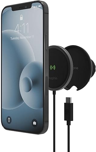 Miniatura 9 de Mophie Snap+ Cargador universal inalámbrico de montaje en ventilación, carga de 15 W, posicionamiento magnético para una colocación precisa,