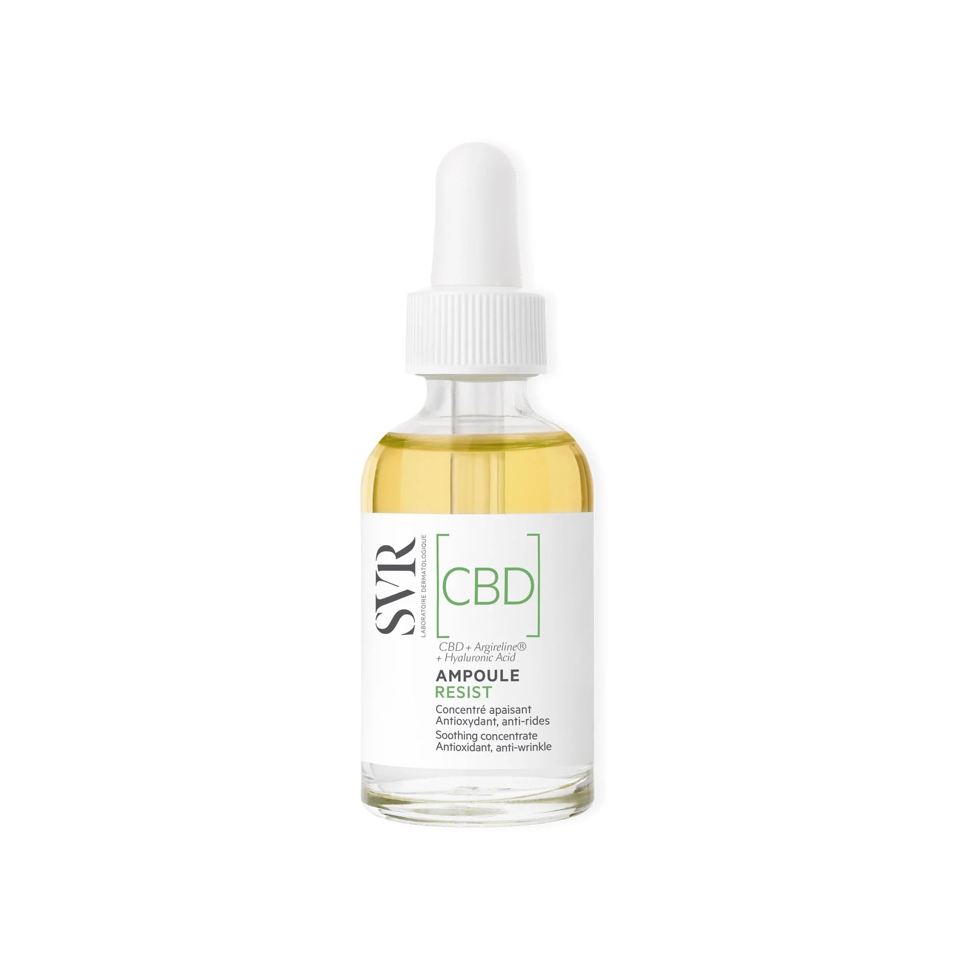 SVR Ampoule Resist CBD 30ml – Sérum Facial Bifásico Calmante para Piel Sensible, Antiarrugas, Refuerza la Barrera Cutánea, Con CBD Ultrapuro