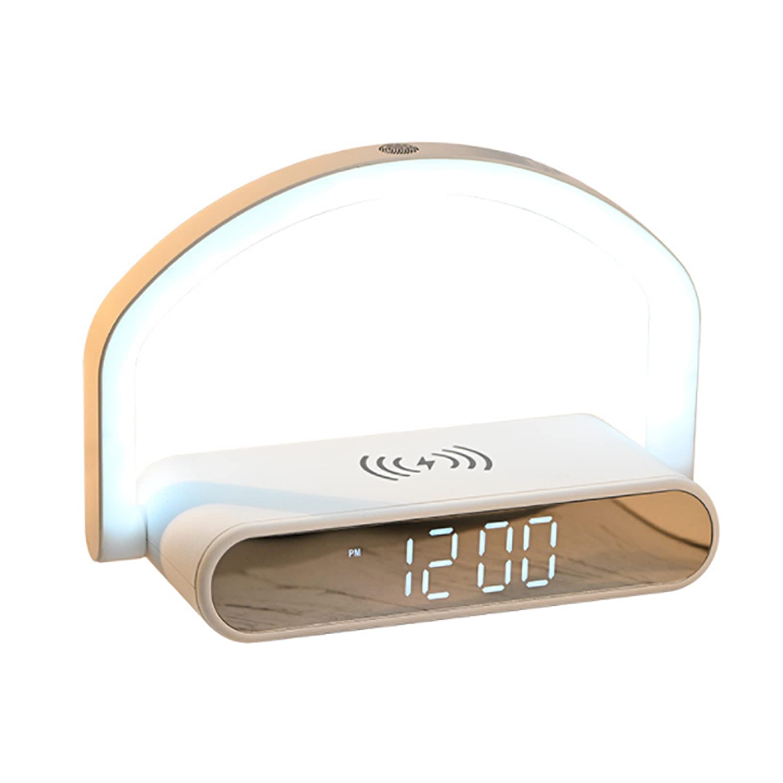 Lampka Nocna LED 3 W 1, Lampka Nocna LED Stolik Nocny Z Budzikiem I Bezprzewodową Ładowarką, Wielopoziomowe Przyciemnianie, Prezenty Urodzinowe Dla Kobiet, Mężczyzn, Taty, Mamy