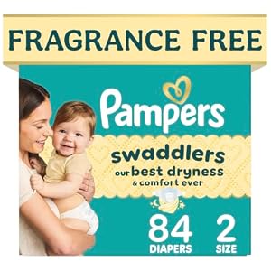 Swaddlers Diapers, Size 2 (10-22 lbs), 84 Count, Absorbent, Keeps Baby Dry and Comfortable, Pediatrician Recommended Skin Safe Disposable Baby Diaper
