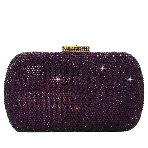 Image of Boutique De FGG Mini Rhinestone Clutch Purse,Evening Bags and Clutches for Women Formal,Crystal Clutch Bag Wedding Handbags