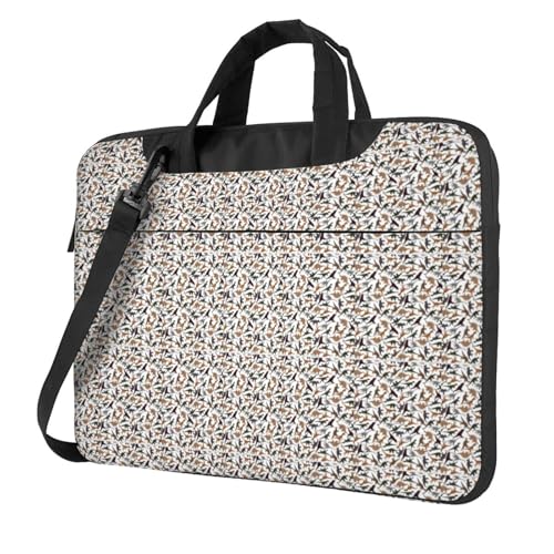 Sac à bandoulière pour ordinateur portable à motif pattes et revêtement plat