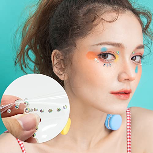 9 Fogli Brillantini Adesivi di Gemme per Viso