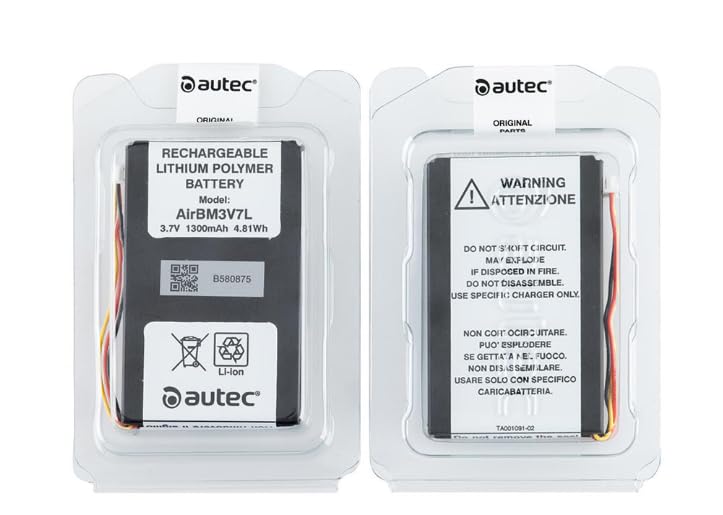 Batterie AUTEC originale - AirBM3V7L - R0BATT00E0018-3,7V 1300mAh 4,81Wh, noir