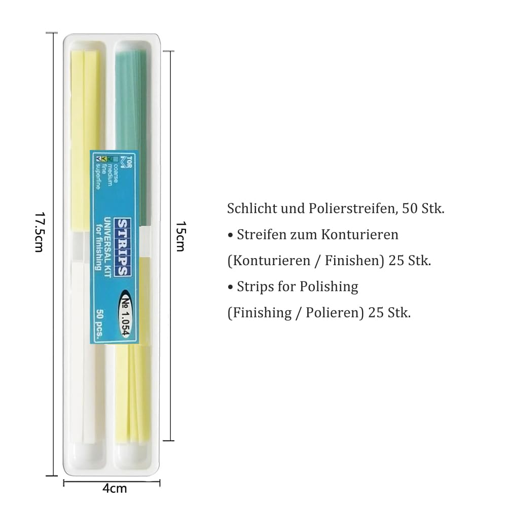 Papier ścierny do zębów, paski do polerowania zębów, rozmiar – szerokość 4 mm, NatureAqua żywica do polerowania zębów, narzędzie do szlifowania międzyzębowego (50 szt.)
