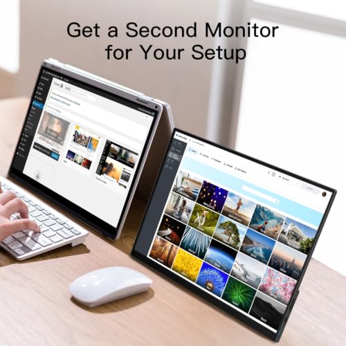 Image of CAPERAVE Portable Monitor 15.6'', 1080P FHD Ultra Slim Travel Monitor with Built-in Kickstand & Speaker & Protective Sleeve, USB C HDMI, Perfect for Laptop Mac Tablet Phone Xbox Switch PS5