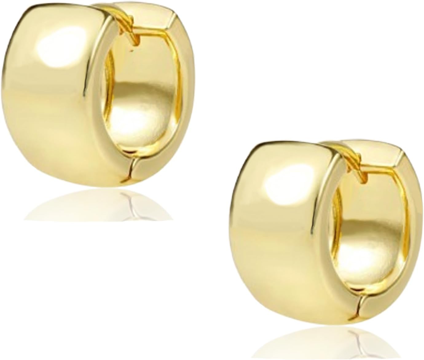 Chunky Hoop Earrings for Women Sterling Silver Thick Huggie Hoops Earrings Jewelry