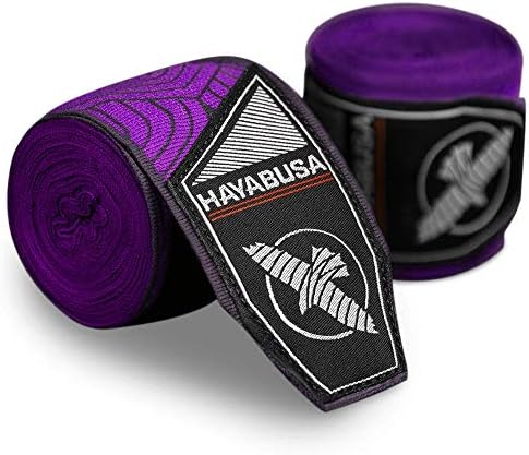 Hayabusa Boxing Hand Wraps Perfect Stretch 4.0 for Men & Women - Purple Lotus, 180 inches