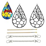 JZZNNFEZN Plantilla de atrapasueños para ventana (sin pintura), atrapasueños para adultos, acrílico manchado para colgar en la ventana, Navidad, día de la madre, regalos de cumpleaños para mujeres