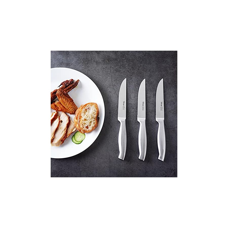 Steak-Knife-Set-of-8Steak-KnivesSerrated-Stainless-Steel-Steak-Knife-with-Hollow-HandlesKitchen-Steak-Knife-with-Gift-Box Slege Steak Knife Set of 8, Serrated Stainless Steel Steak Knives, One-piece Design with Hollow Handles (Flip Gift Box)