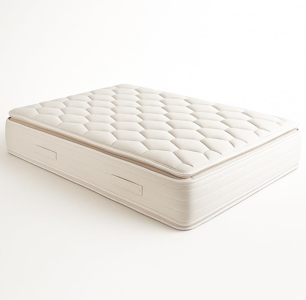 PIKOLIN Colchón de Muelles Normablock Pillow Top con Topper Integrado una Cara CM11046 Firmeza Media con Altura 33 cm Confort con Efecto Micromasaje