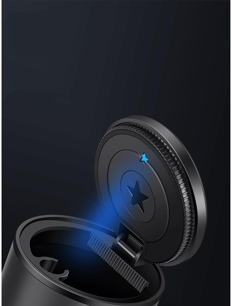 ランボルギーニ カウンタック LPI 800-4 2021用車用灰皿、ミニタバコ車用ゴミ箱ポータブル防臭無煙灰皿、取り外し可能でお手