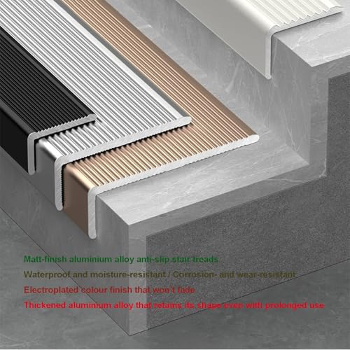 Solución para peldaños rotos con bordes de escalera de aluminio de 90cm que reparan pasos dañados 7