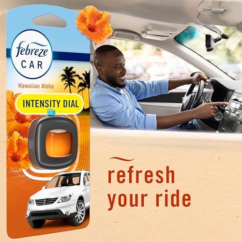 Febreze Car Air Freshener, Odor-Fighting Automotive Vent Clip, Scented Car Accessories, Long Lasting for Strong Odors, Hawaiian Aloha Scent, 4 Count — view 6
