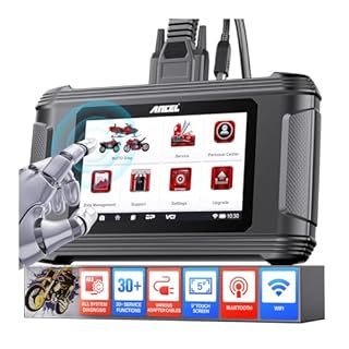 ANCEL MT500 PRO Motorcycle Scanner, Full-System OBD2 Diagnostic Tool with Quick Service Resets & Advanced Programming, Fits for Harley, Honda, Yamaha, Indian, Kawasaki, Suzuki, Polaris, BRP, Victory