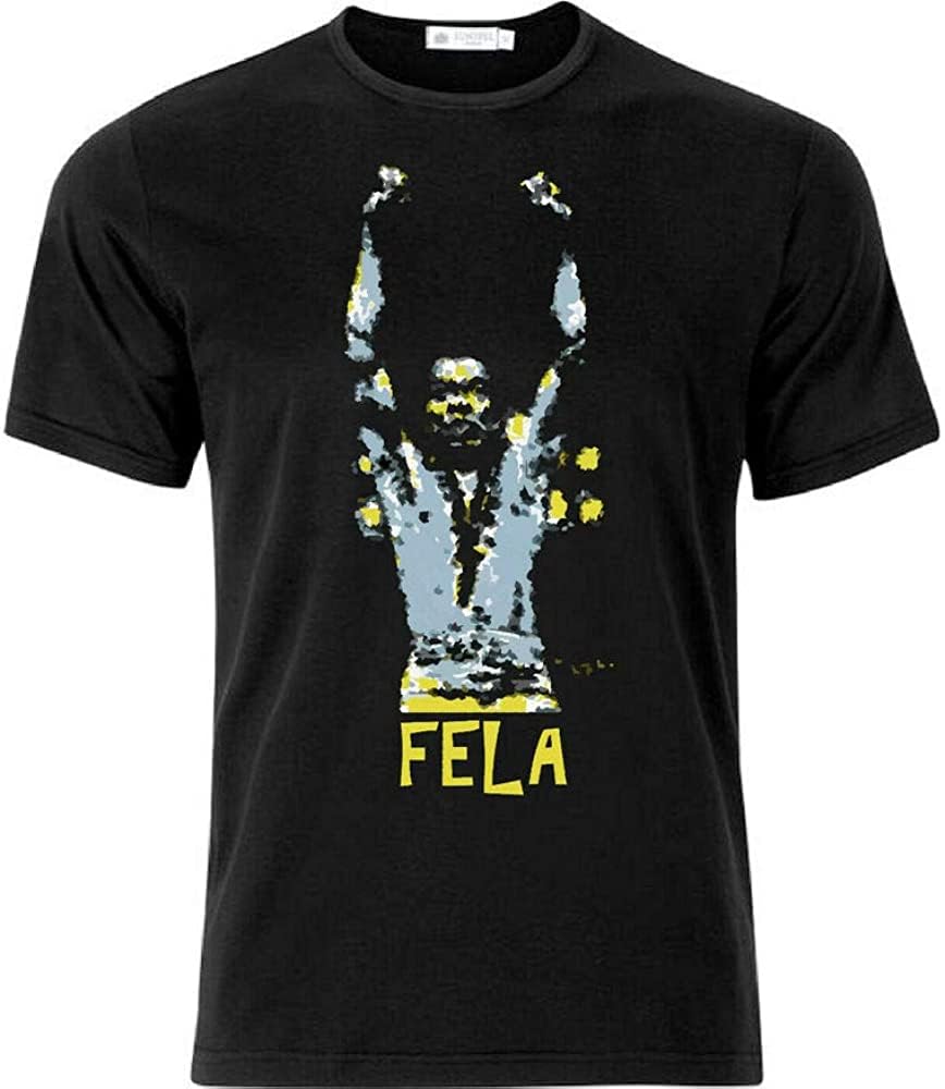 ULGDPOMBU Fela Kuti Iconic Afrobeat T Shirt Black-Black