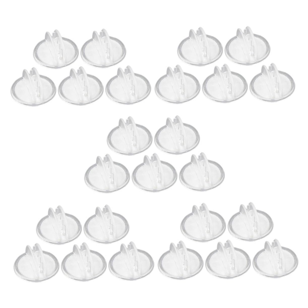 VILLCASE Lot de 25 Clips Étiquettes en Plastique pour Panneaux de Vente Détail, Matériau Solide Base Adhésive, pour Supermarchés et Boutiques
